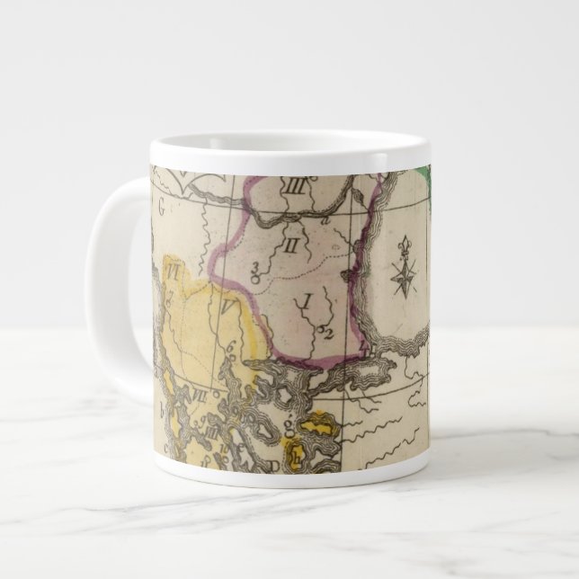 Balkan Peninsula 3 Large Coffee Mug (Front Left)
