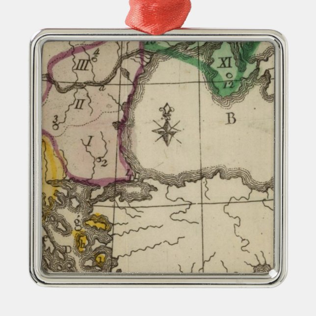 Balkan Peninsula 3 Metal Tree Decoration (Front)