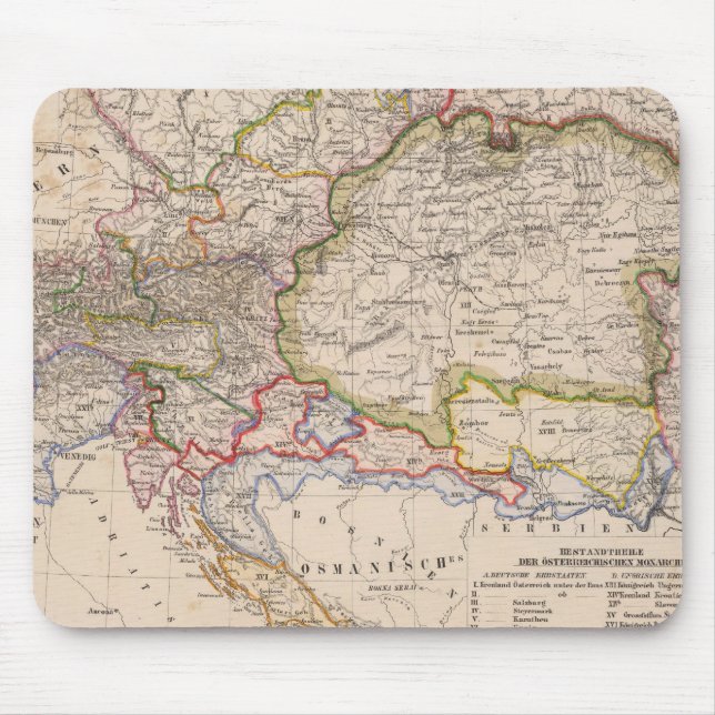 Balkan Peninsula, Austria, Hungary Mouse Pad (Front)