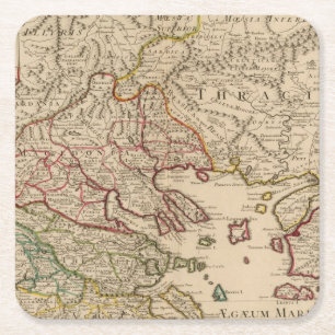 Balkan Peninsula, Greece, Macedonia 3 Square Paper Coaster