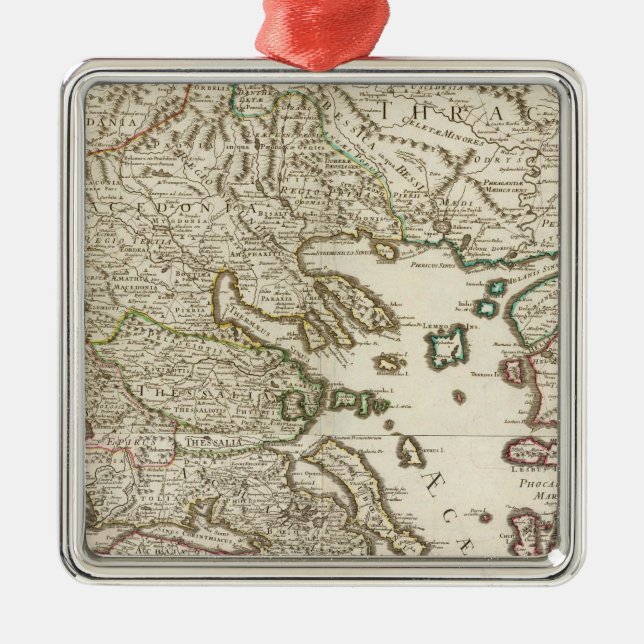 Balkan Peninsula, Greece, Macedonia Metal Tree Decoration (Front)