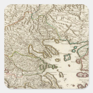 Balkan Peninsula, Greece, Macedonia Square Sticker