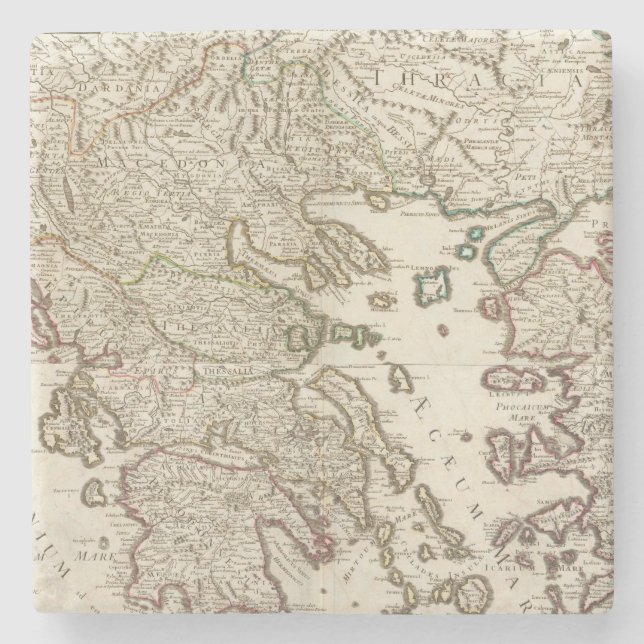 Balkan Peninsula, Greece, Macedonia Stone Coaster (Front)