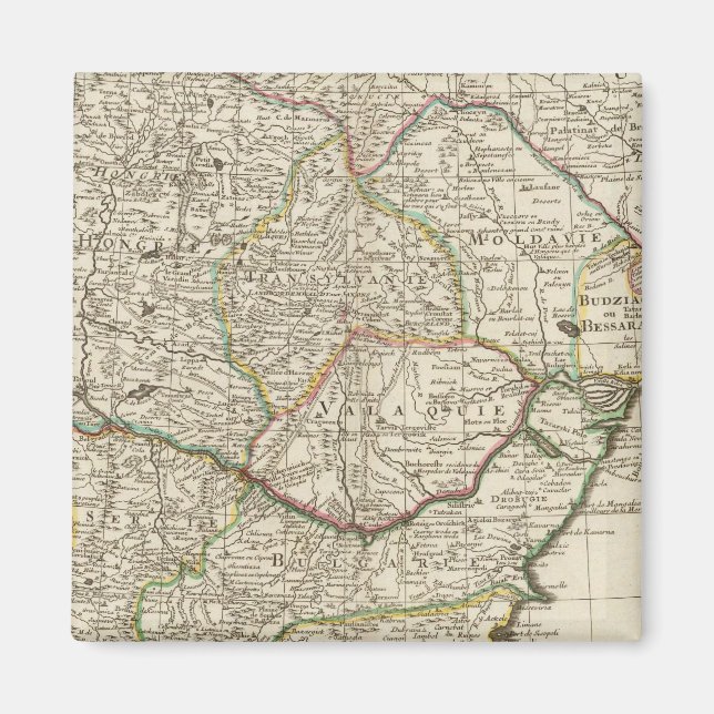 Balkan Peninsula, Hungary, Romania Magnet (Front)