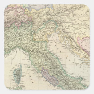 Balkan Peninsula, Italy, Slovenia Square Sticker