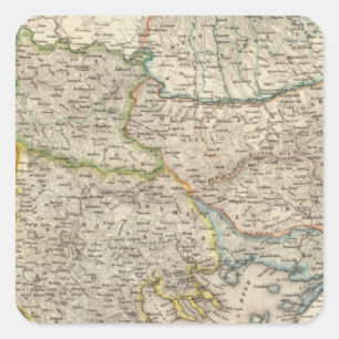 Balkan Peninsula, Turkey 2 Square Sticker