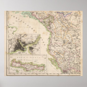 Balkan Peninsula, Turkey, Albania Poster