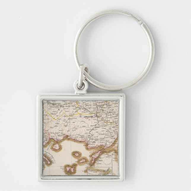 Balkan Peninsula, Turkey, Bulgaria Key Ring (Front)