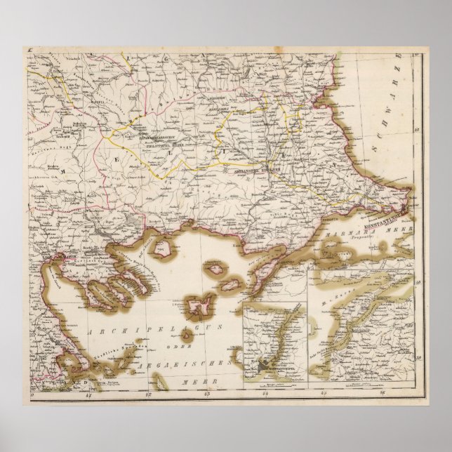 Balkan Peninsula, Turkey, Bulgaria Poster (Front)