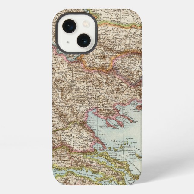 Balkanhalbinsel - Balkan Peninsula Map iPhone Case (Back)