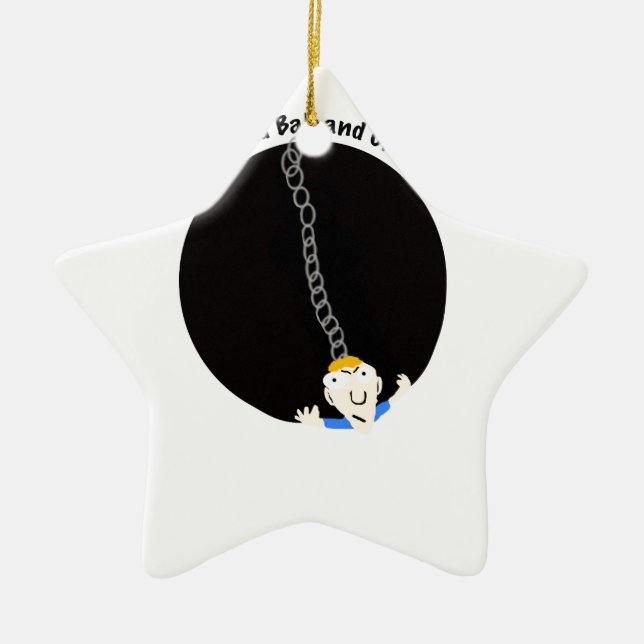 Ball and Chain Ceramic Tree Decoration (Front)