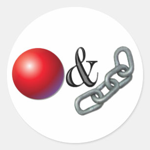 Ball And Chain Classic Round Sticker