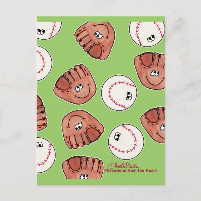 Ball and Glove collage Postcard (Front)