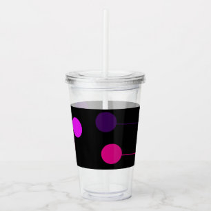 Ball and line on black acrylic tumbler