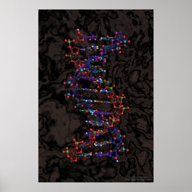 Ball and Stick against Granite Poster (Front)