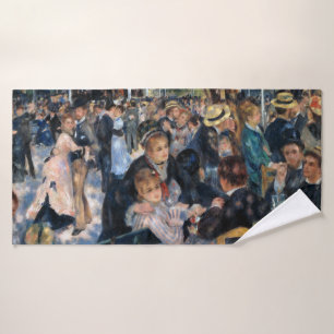 Ball at the Moulin de la Galette, Auguste Renoir Bath Towel