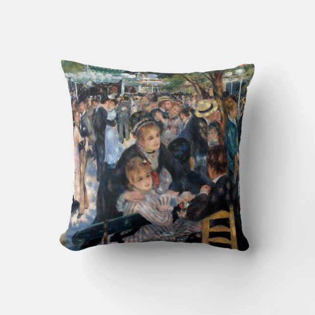 Ball at the Moulin de la Galette, Auguste Renoir Cushion (Front)