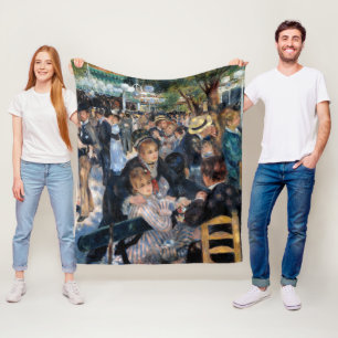 Ball at the Moulin de la Galette, Auguste Renoir Fleece Blanket