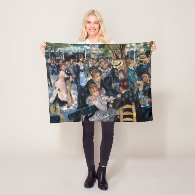 Ball at the Moulin de la Galette, Auguste Renoir Fleece Blanket (In Situ)