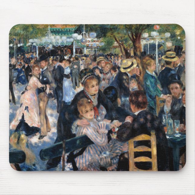 Ball at the Moulin de la Galette, Auguste Renoir Mouse Pad (Front)