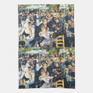 Ball at the Moulin de la Galette Party Renoir Tea Towel