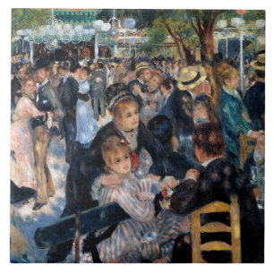 Ball at the Moulin de la Galette, Renoir Ceramic Tile