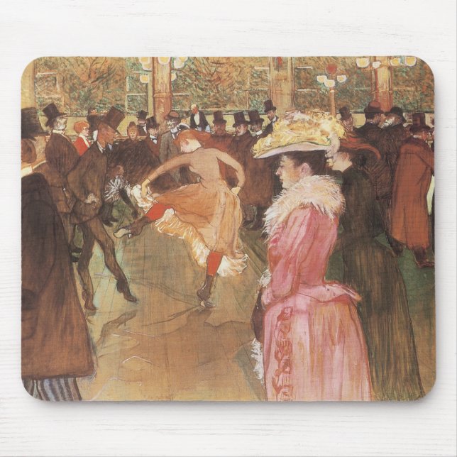 Ball at the Nightclub by Toulouse Lautrec Mouse Pad (Front)