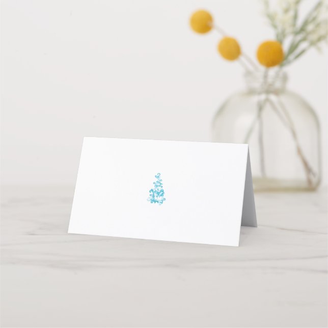 Ball Blue, Medium Turquoise decorative design Appointment Card (Front)