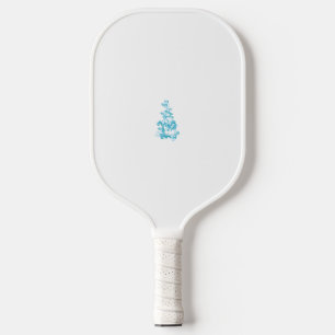 Ball Blue, Medium Turquoise decorative design Pickleball Paddle