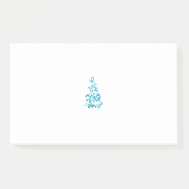 Ball Blue, Medium Turquoise decorative design Post-it Notes (Front)