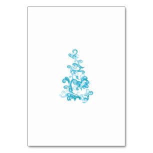 Ball Blue, Medium Turquoise decorative design Table Number