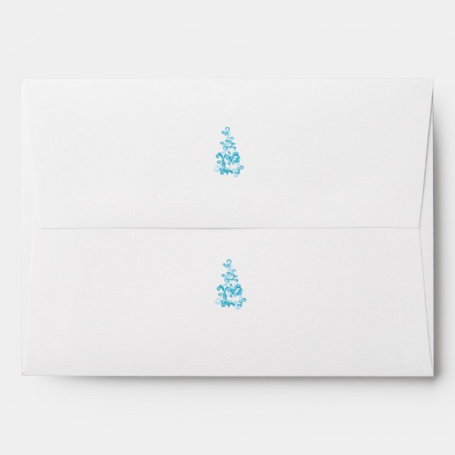 Ball Blue, Medium Turquoise decorative Envelope (Back (Top Flap))