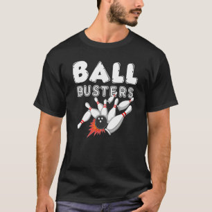 ball busters Couples Matching Bowling T-Shirt