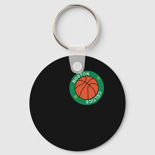 Ball Dedicated To The Boston Celtics Basketball Te Key Ring (Front)