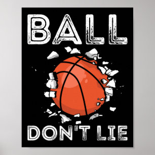 Ball Don't Lie Basketball Player Bball Vintage Bas Poster