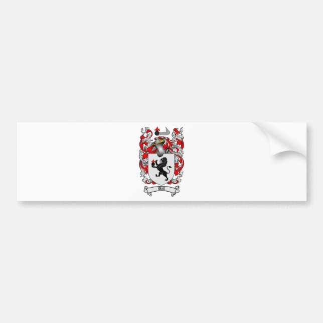 BALL FAMILY CREST -  BALL COAT OF ARMS BUMPER STICKER (Front)