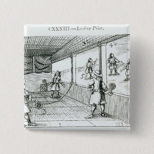 Ball Game 15 Cm Square Badge