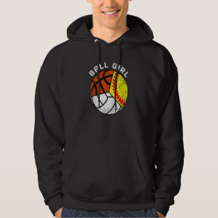 Ball Girl Softball Volleyball Basketball Player Hoodie