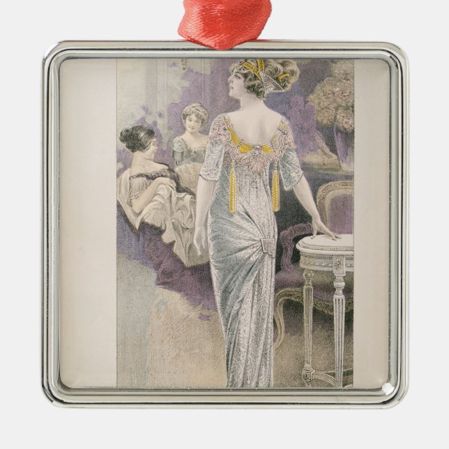 Ball gown, from 'Les Grandes Modes de Paris' Metal Tree Decoration (Front)