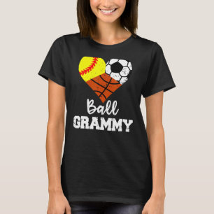 Ball Grammy Heart  Softball Soccer Basketball Gram T-Shirt