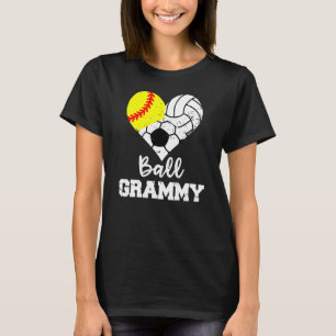 Ball Grammy Heart Softball Volleyball Soccer Gram T-Shirt