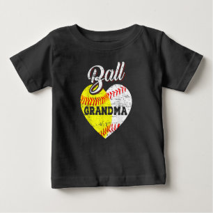 Ball Grandma Baseball Softball Heart T-Shirt