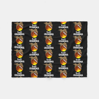 Ball Grandma Funny Softball Volleyball Basketball Fleece Blanket