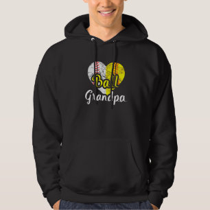 Ball Grandpa Baseball Softball Sports Grandfather  Hoodie