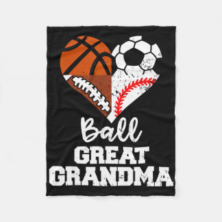 Ball Great Grandma Soccer Football Baseball Basket Fleece Blanket