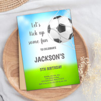 Ball in Net Soccer Birthday Invitation