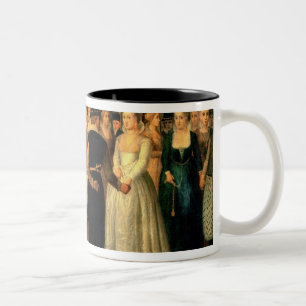 Ball in Venice in Honour of Foreign Visitors Two-Tone Coffee Mug