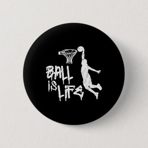 Ball Is Life Basketball Point Guard Team Gifts Men 6 Cm Round Badge
