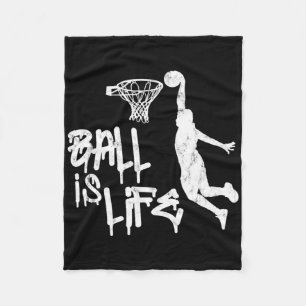 Ball Is Life Basketball Point Guard Team Gifts Men Fleece Blanket