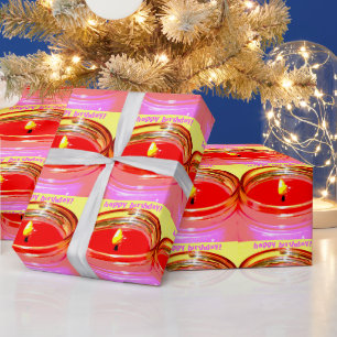 ball jar candle pop art wrapping paper